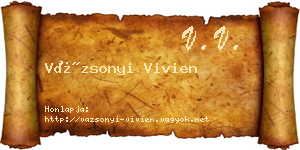 Vázsonyi Vivien névjegykártya