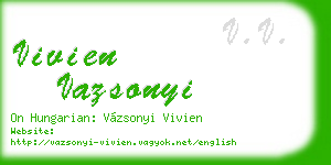 vivien vazsonyi business card
